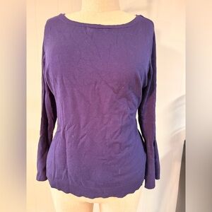 Purple Long Sleeve Top-Tulip Sleeve